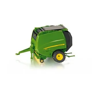 siku 2465, John Deere Rundballenpresse 990, 1:32, Metall/Kunststoff, Grün, Öffenbare Seiten- und Heckklappe