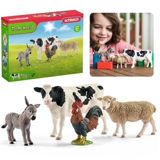 SLH42385 Schleich Farm World - Starter-Set mit Bauernhoftieren, Figuren für Kinder ab 3 Jahren