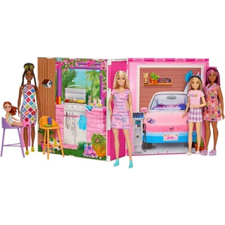 Barbie Puppenhaus Mitnehmhaus, inklusive einer Barbie Puppe rosa