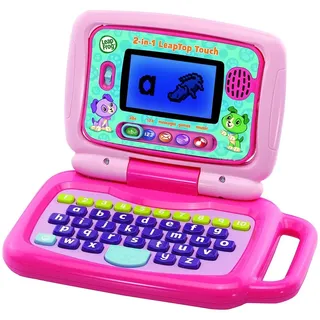 VTech 600953 Leap Frog Kids 2 in 1 Touchscreen Activity and Music Laptop - Pink (English Version) 3+
