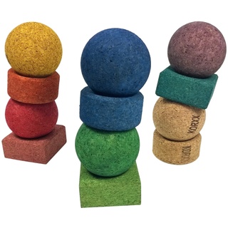 Korxx Korxx4260385790590 Limbo farbige Bausteine, 450 g, 12 Stück, Mehrfarbig