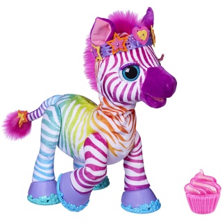 Hasbro furReal Zenya, Mein Regenbogen-Zebra, interaktives Tierchen Spielzeug für Mädchen und Jungen ab 4 Jahren[Exklusiv bei Amazon]