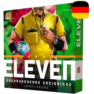 Portal Games - Eleven: Uberraschende Ereignisse | Deutsche Version | Die Erweiterung zu Eleven | Brettspiel | 1-4 Spieler | 60 bis 120 Minuten | Ab 14 Jahren | Strategisches Fußballspiel | Sportspiel