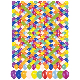 400 bunte Luftballons (30 cm) Megapack