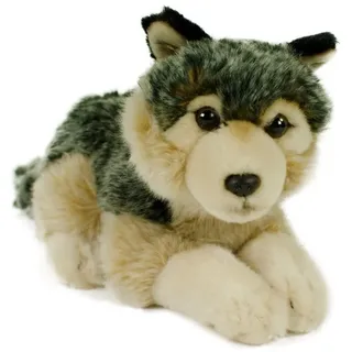 Wolf Kuscheltier liegend 24 cm Uni-Toys