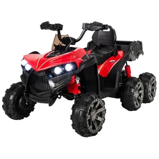 COSTWAY Elektro-Kinderquad, 12V mit 6 Räder, 3-6 km/h rot