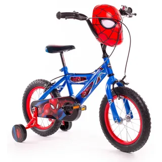 Huffy Offizielle Jungen Spiderman Fahrrad 14 Zoll Rad mit Spiderman Maske Lenker Alter 4-6, 105-117cm Kinder Fahrrad