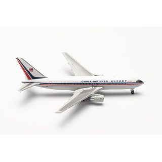 Herpa Modellflugzeug Boeing 767-200 "China Airlines B-1836, Maßstab 1:500 - Modellbau Flugzeug, Flugzeugmodell für Sammler, Miniatur Deko, Flieger ohne Standfuß aus Metall