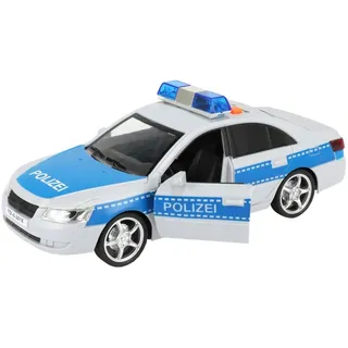 Toi-Toys Polizeiauto mit Ton und Licht 24 cm weiß / blau, Farbe:Weiß,Blau