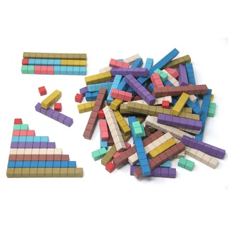 Wissner® aktiv lernen Lernspielzeug »Rechenstäbe in 10 Montessori-Farben (100 Stück)« (100-St), RE-Wood®