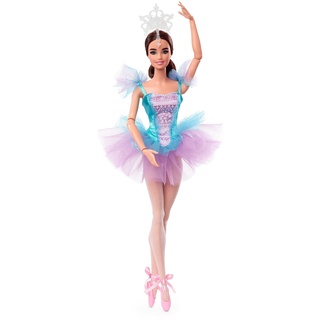 Barbie Ballerina Puppe, Signature Doll aus der Serie Ballet Wishes, bewegliche Barbiepuppe mit Tutu, Ballettschuhen, Krone, inklusive Barbiepuppe, Geschenk für Kinder, Spielzeug ab 3 Jahre