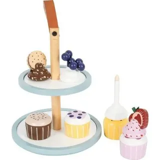 Small foot 12434 - Cupcake Etagere tasty, mit Zubehör für Kinderküche, Holz, Höhe: 28cm