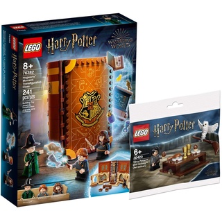 Collectix Lego Set - Harry Potter Hogwarts Moment Verwandlungsunterricht 76382 + Harry Potter und Hedwig: Eulenlieferung 30420 (Polybag)