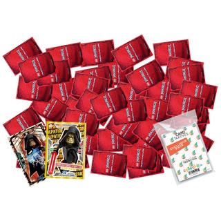 Bundle mit Lego Ninjago Serie 8 Next Level Trading Cards - 50 Verschiedene, zufällige Karten + 2 Limitierte Star Wars Karten + Exklusive Collect-it Hüllen