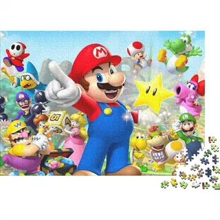 Super Mario Puzzle 1000 Teile,Puzzles Für Erwachsene,Unmögliches Puzzles Spielzeug, Bunte Fliesen Spiel,Game Characters 1000 Puzzle Dekoration Jugendliche Geschenke Puzzle 1000pcs (75x50cm)