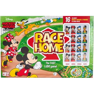 Disney Mickey & Friends Offizielles Race Home Brettspiel, inklusive 16 Mickey Mouse & Friends Spielstücke, tolles Geschenk für bis zu 4 Spieler, ab 4 Jahren