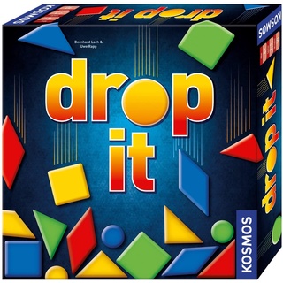 KOSMOS 692834 Drop It, Geschicklichkeitsspiel für 2-4 Spieler ab 8 Jahren, das schnelle Spiel mit Geschick und Taktik, rasantes und actiosnreiches Familienspiel