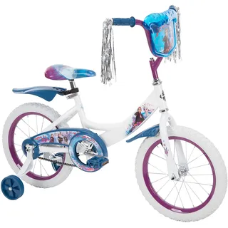 Huffy Frozen 16" Fahrrad Vollstahl Blau Weiß Mädchen - Vertikal, Voll, Stahl, Blau, Weiß, 40,6 cm (16 Zoll), Kette