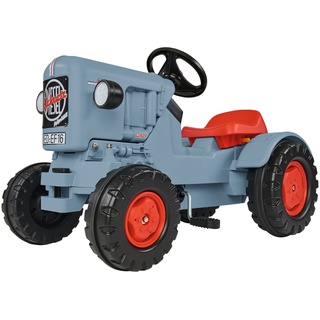 BIG - Traktor Eicher Diesel ED 16 - Trettraktor mit 3-Stufen Sitzverstellung, Kinderfahrzeug mit Präzisionskettenantrieb, Tretfahrzeug für Kinder ab 3 Jahren, Grau