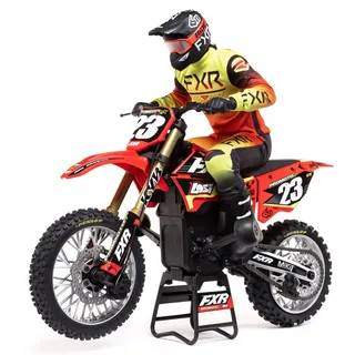 LOSI RC Promoto-MX 1/4 Motorcycle RTR (Battery and Charger Not Included), FXR, LOS06000T1, Red