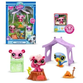 Themenpaket mit 3 Haustieren – BANDAI – Littlest Pet Shop Camping – Tiere und Zubehör