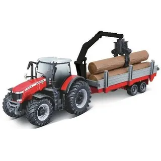 Massey Ferguson 8740S with Tree Forwarder - Tractor 10 cm