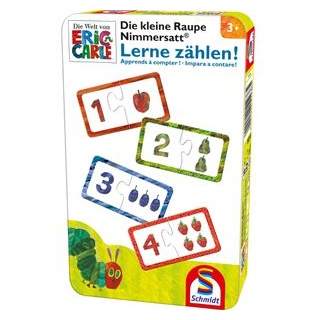 Schmidt-Spiele Kartenspiel 51238 Lerne zählen!, ab 3 Jahre, Metalldose, 1-3 Spieler