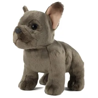 Uni-Toys - Französische Bulldogge (grau) - Ohne Leine - 26 cm (Länge) - Plüsch-Hund - Plüschtier, Kuscheltier