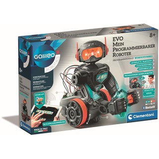 Clementoni Galileo Robotics EVO Roboter - Programmierbarer Spielzeug-Roboter, Bausatz mit 50 Teilen für Kinder ab 8 Jahren - Elektronik & Robotik, 59347