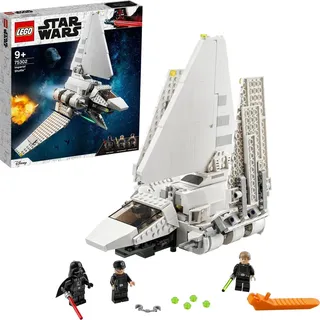 LEGO 75302 Star Wars Imperial Shuttle Bauset mit Luke Skywalker mit Lichtschwert und Darth Vader Minifiguren - Beige