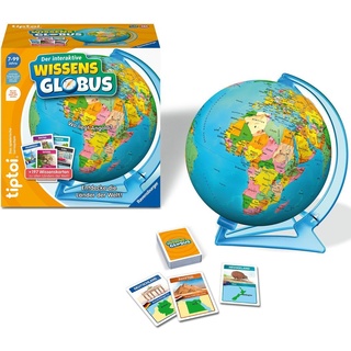 Ravensburger Globus tiptoi® Der interaktive Wissens-Globus, Made in Europe, FSC® - schützt Wald - weltweit bunt