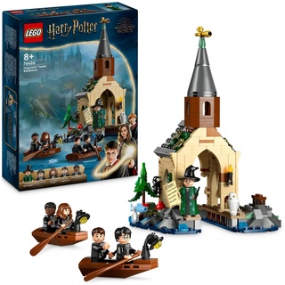 LEGO Harry Potter Bootshaus von Schloss Hogwarts Spielzeug-Modell für Kinder, beinhaltet 2 baubare Boote und 5 Mini-Figuren, Geschenk für Mädchen, Jungs und alle Fans ab 8 Jahren 76426
