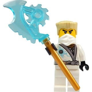 LEGO Ninjago: Minifigur Zane - Rebooted (weisser Ninja) mit blau-transparenter Techno-Klinge