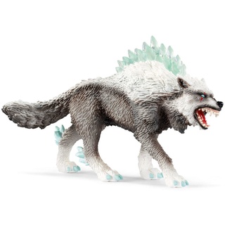 Schleich Schneewolf Spielfigur - Realistische Wolf Figur für Kinder 7-12 Jahre