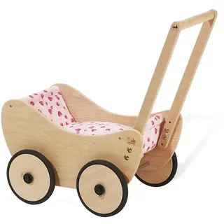 Pinolino® Puppenwagen Trixi - Herzchen, aus Holz mit Bettzeug; Made in Europe beige