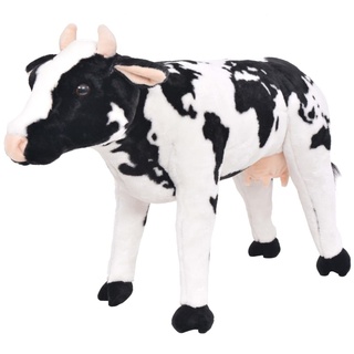 Ankonbej Plüschtier Kuh Stehend Plüsch Schwarz und Weiß XXL