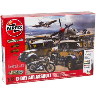 Airfix A50157A 1/76 75 Jahre D-Day, Geschenk-Set, Luftangriff Hitler Modellbausatz, Multi, 1: 76 Scale