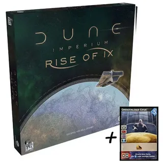 DIREWOLF Spiel Dune: Imperium Rise of Ix Erweiterung + Promokarte Grenzenloser Eifer, Brettspiel schwarz