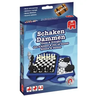 Jumbo Spiele - Schach und Dame Kompaktspiel