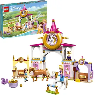 LEGO Disney Princess 43195 Belles und Rapunzels königliche Ställe Bausatz, Mehrfarbig