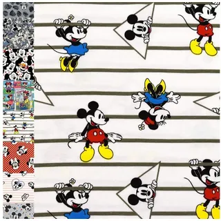 MAGAM-Stoffe Stoff "Mickey Mouse", Kinder Jersey ÖKO-TEX Meterware ab 50cm bunt