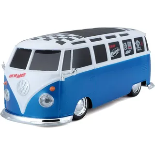 Maisto Tech 81529 - Ferngesteuertes Auto - VW Van Samba (blau/weiß, Maßstab 1:24)