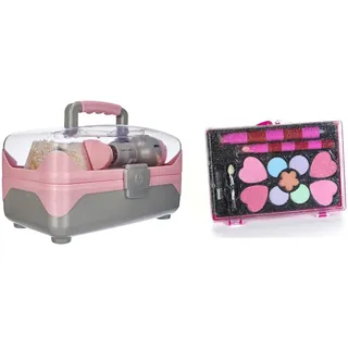 Theo Klein 5862 Braun Frisierkoffer | Mit batteriebetriebenem Haartrockner | ab drei Jahren & 5549 Princess Coralie Kosmetik-Set I Inkl. Lidschatten, Rouge und Lipgloss I für Kinder ab 3 Jahren