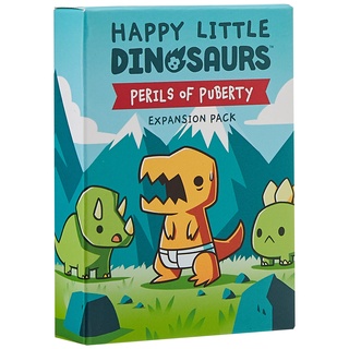 TeeTurtle , Happy Little Dinosaurs: Perils of Puberty Expansion, Board Game, Ages 8+, 2-4 Players, 30-60 Minutes Playing Time