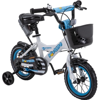 Actionbikes Kinderfahrrad Donaldo 12 Zoll, V-Brake-Bremsen, höhenverstellbar, Stützräder, Korb