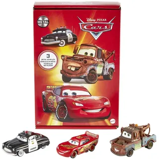 Mattel Disney Pixar Cars - Disney Pixar Fahrzeuge Radiator Springs 3er-Packung, beliebte Die-Cast-Fahrzeuge, Spielzeug ab 3 Jahren HBW14