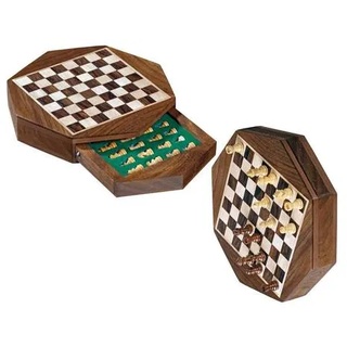 2718 - Schachkassette Octagon, Reise, mini, Feld 13mm, magnetisch - Brettspiel, ab 6 Jahre