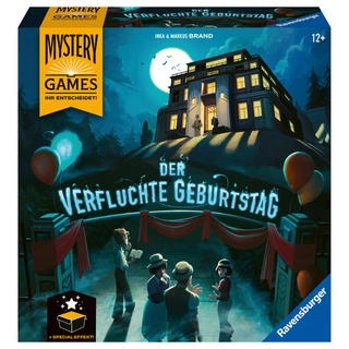Ravensburger Familienspiel - 26948 Mystery Games: Der verfluchte Geburtstag - kooperatives Geschichten-Mystery-Spiel für 2-4 Spieler ab 12 Jahren