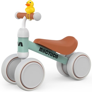 MHCYLION Kinder Laufrad ab 1 Jahr Balance Lauflernrad Spielzeug mit 4 Räder für 10-24 Monate Baby, Erst Rutschrad Fahrrad für Jungen Mädchen als Geschenke-Hellgrün