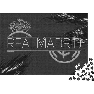 Real Madrid Logo Puzzle 1000 Teile,Puzzles Für Erwachsene,Unmögliches Puzzles Spielzeug, Bunte Fliesen Spiel,Fußball 1000 Puzzle Dekoration Jugendliche Geschenke Puzzle 1000pcs (75x50cm)